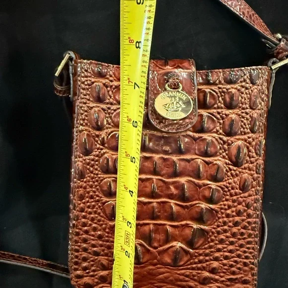 Brahmin Tan Croc-Embossed Crossbody Bag - Picture 5 of 5